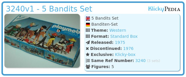 Playmobil 3240v1 - 5 Bandits Set
