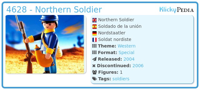 Playmobil Western Figur Nordstaatler Soldat 