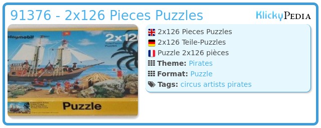 Playmobil 91376 - 2x126 Pieces Puzzles