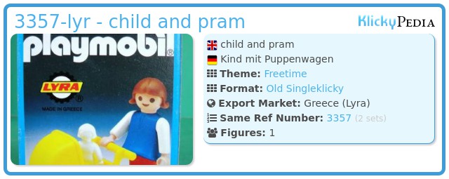 Playmobil 3357-lyr - child and pram