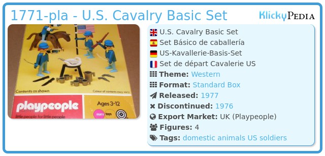 Playmobil 1771-pla - U.S. Cavalry Basic Set