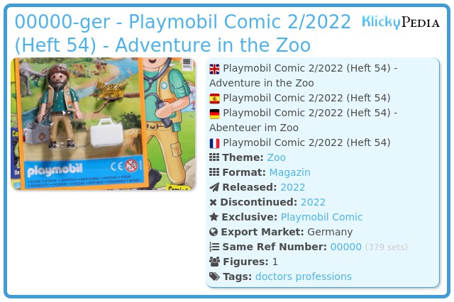 Playmobil 00000-ger - Playmobil Comic 2/2022 (Heft 54) - Adventure in the Zoo