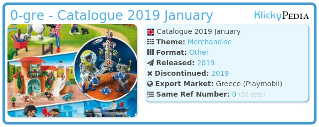 Playmobil 0-gre - Catalogue 2019 January
