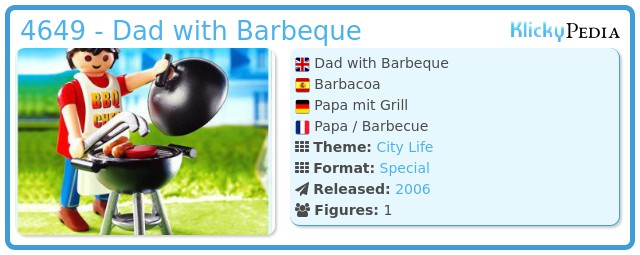 Playmobil 4649 - Dad with Barbeque