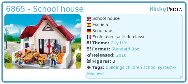 Playmobil Set: 6865 - School house - Klickypedia
