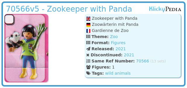 Playmobil 70566v5 - Zookeeper with Panda