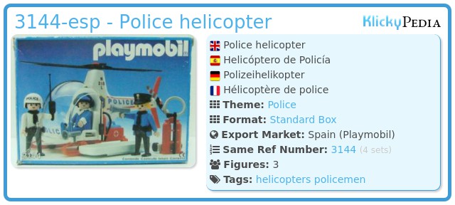 Playmobil 3144-esp - Police helicopter