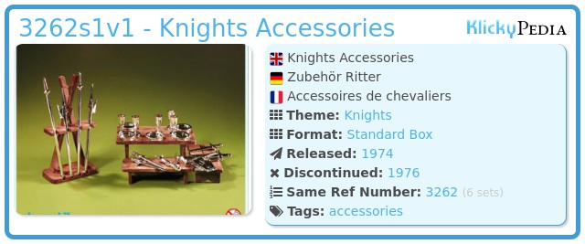 Playmobil 3262s1v1 - Knights Accessories