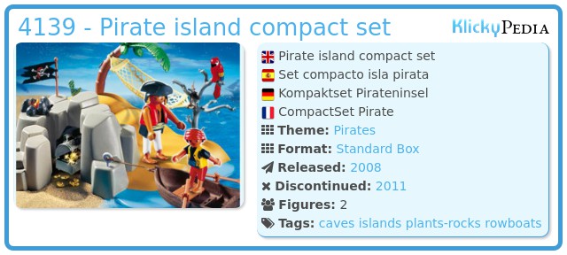 Playmobil 4139 - Pirate island compact set