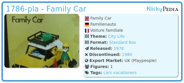 Playmobil 1786-pla - Family Car