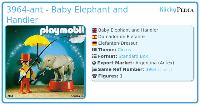 Playmobil 3964-ant - Baby Elephant and Handler