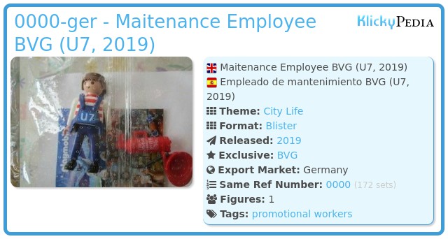 Playmobil 0000-ger - Maitenance Employee BVG (U7, 2019)