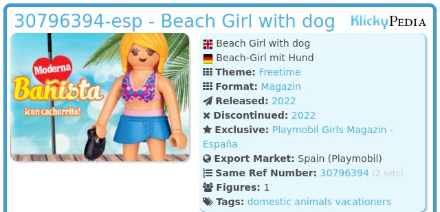 Playmobil 30796394-ger - Beach Girl with dog