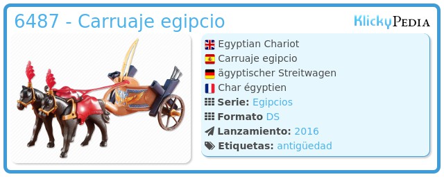 Playmobil 6487 - Carruaje egipcio