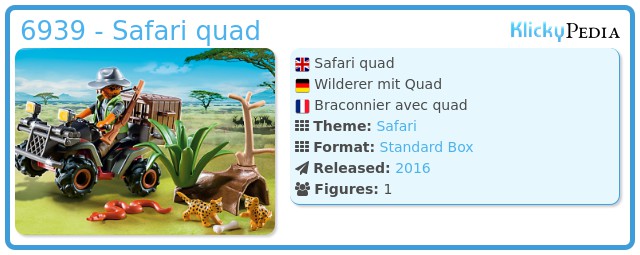 Playmobil® 6939 Wilderer mit Quad Wild Life Safari Leopard Afrika 