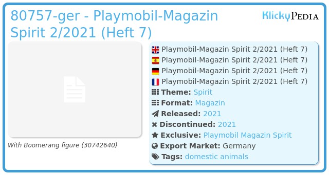 Playmobil 80757-ger - Playmobil-Magazin Spirit 2/2021 (Heft 7)