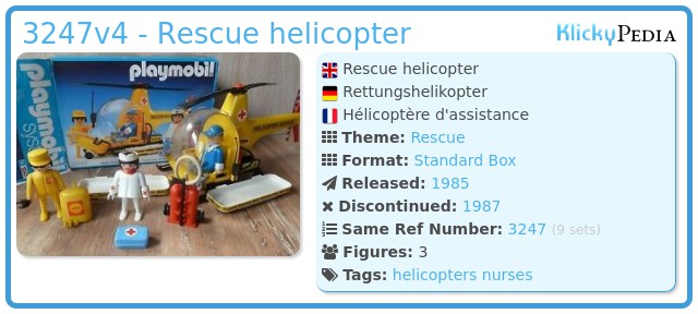 Playmobil 3247v4 - Rescue helicopter