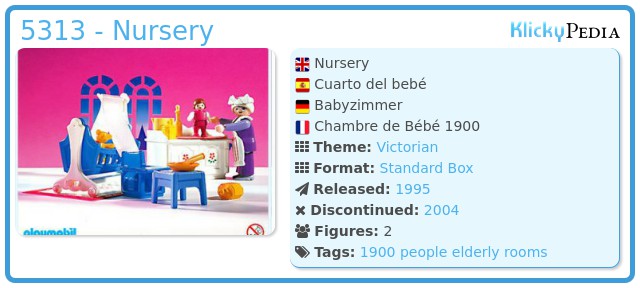 administrar Dar permiso Frustrante Playmobil Set: 5313 - Nursery - Klickypedia