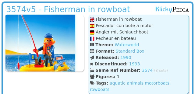 Playmobil 3574v5 - Fisherman in boat
