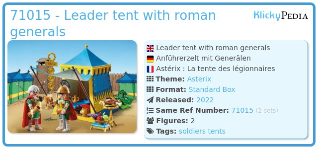 Playmobil 71015 - Leader tent with roman generals