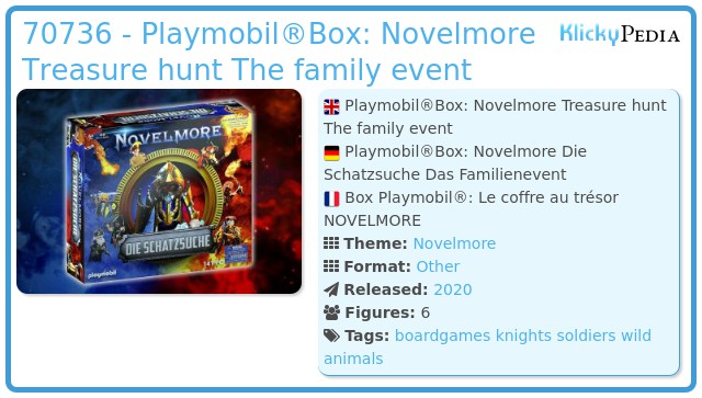 Playmobil 70736 - PLAYMOBIL®Box: NOVELMORE Treasure hunt The family event