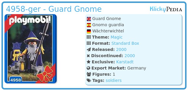 Playmobil 4958-ger - Guard Gnome