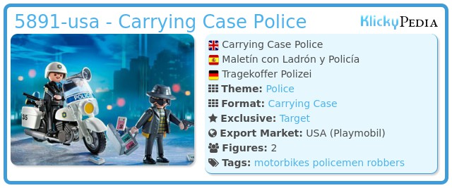 Playmobil 5891-usa - Carrying Case Police