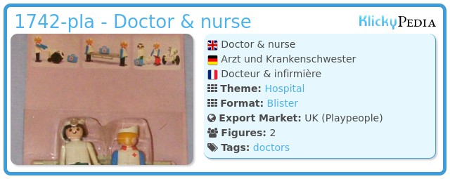 Playmobil 1742-pla - Doctor & nurse