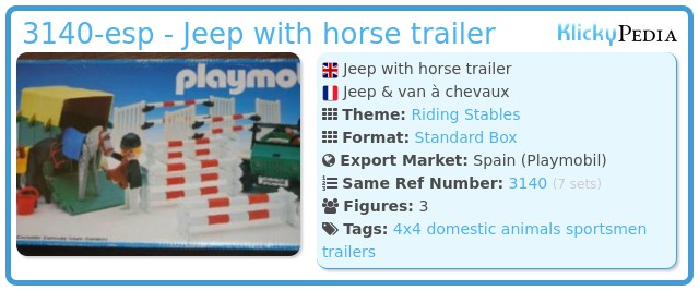 Playmobil 3140-esp - Jeep with horse trailer
