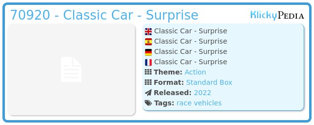 Playmobil 70920 - Classic Car - Surprise
