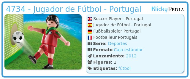 Playmobil 4734 - Jugador de Fútbol - Portugal