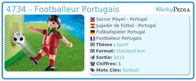 Playmobil 4734 - Footballeur Portugais