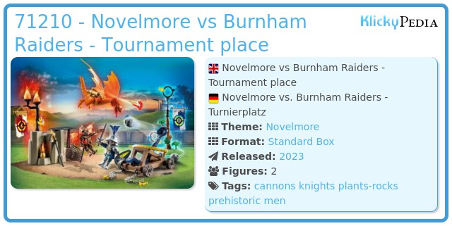 Playmobil 71210 - Novelmore vs Burnham Raiders - Tournament place