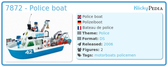 Playmobil 7872 - Police boat
