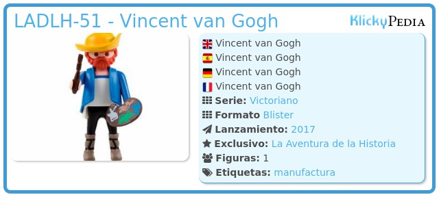 Playmobil LADLH-51 - Vincent van Gogh