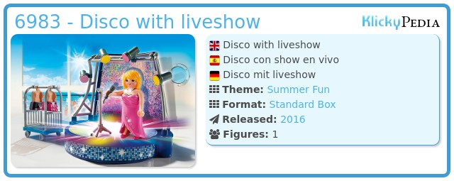 Playmobil 6983 Disco mit Liveshow 1465 
