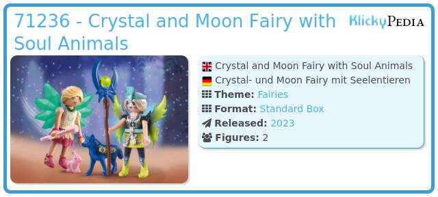 Playmobil 71236 - Crystal and Moon Fairy with Soul Animals
