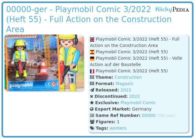Playmobil 00000-ger - Playmobil Comic 3/2022 (Heft 55) - Full Action on the Construction Area