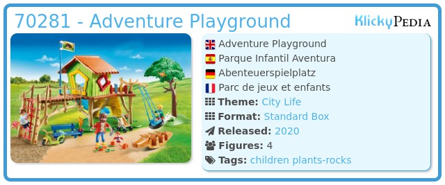 Playmobil Set: 70281 - Adventure Playground - Klickypedia