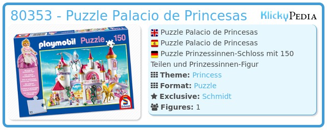 Playmobil 80353 - Puzzle Palacio de Princesas