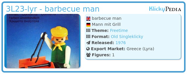 Playmobil 3L23-lyr - barbecue man