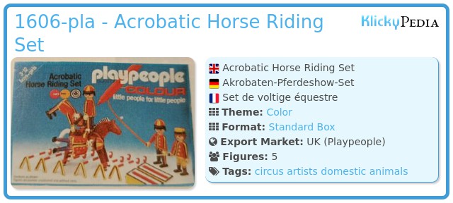 Playmobil 1606-pla - Acrobatic Horse Riding Set