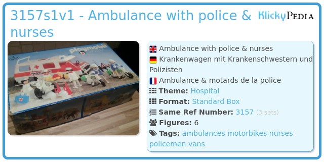 Playmobil 3157s1v1 - Ambulance with police & nurses