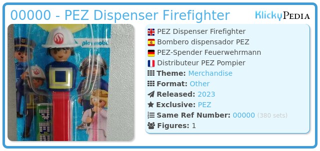 Playmobil 00000 - PEZ Dispenser Firefighter