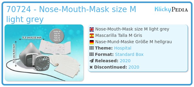 Playmobil 70724 - Nose-Mouth-Mask size M light grey