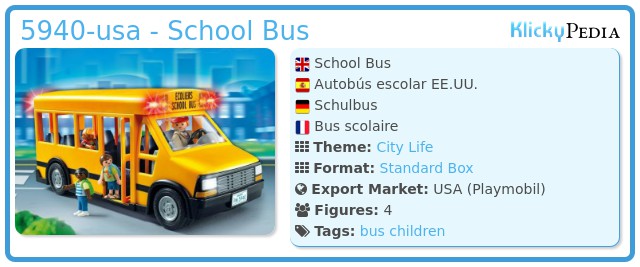 Playmobil 5940-usa - School Bus