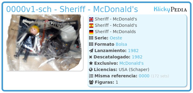 Playmobil 0000v1-sch - Sheriff - McDonald's