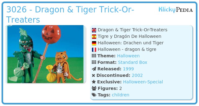 Playmobil 3026 - Dragon & Tiger Trick-Or-Treaters