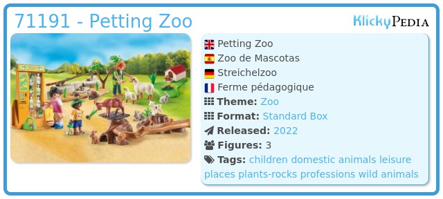 Playmobil 71191 - Petting Zoo
