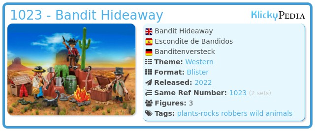 Playmobil 1023 - Bandit hideaway